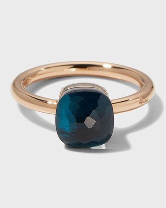 Nudo Mini Rose Gold & Blue Topaz Ring