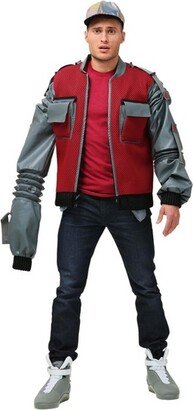 HalloweenCostumes.com Small Men Back to the Future Authentic Marty McFly Jacket for Men., Red/Gray