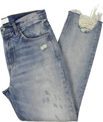 Womens Destroyed Faded Boyfriend Jeans