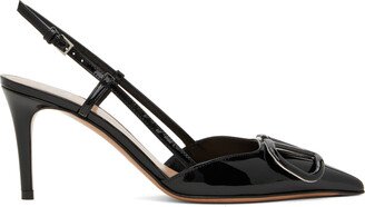 Black VLogo Slingback 80 Pumps