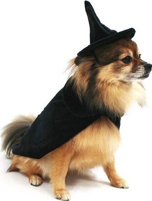 Midlee Halloween Witch Cape and Hat Dog Costume (Large)