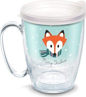 Christmas Holiday Fox Made in USA Double Walled Insulated Tumbler Travel Cup Keeps Drinks Cold & Hot, 16oz Mug, Classic