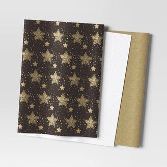 30ct Christmas Tissue Paper Black/Gold/White - Wondershop™