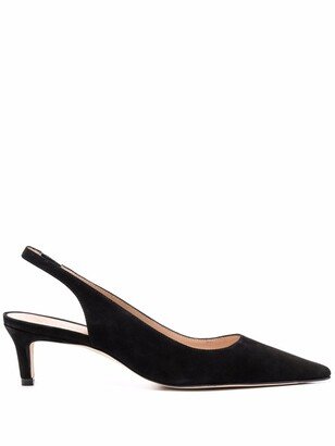 Stuart 60mm slingback pointed-toe pumps