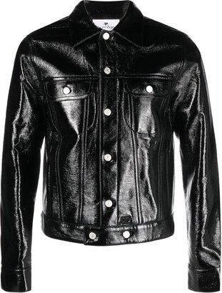 High-Shine Leather Jacket