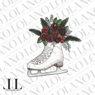 Ice Skate with Florals/ Christmas Cookie Cutter