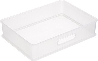 Small Shallow Shimo Storage Bin Translucent