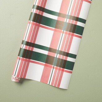 30 sq ft Festive Plaid Christmas Gift Wrap Red/Green/Cream