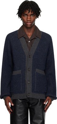 Navy & Gray Patch Cardigan