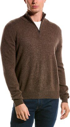 Cashmere 1/4-Zip Mock Sweater-AB