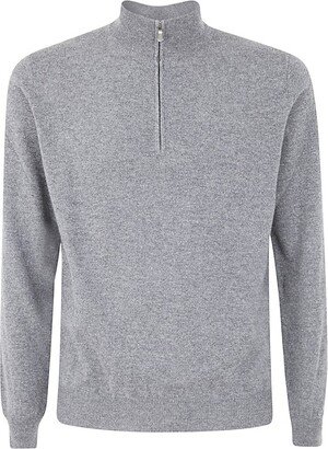 Filippo De Laurentiis Wool Cashmere Long Sleeves Half Zipped Sweater