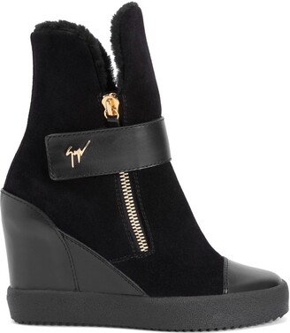 Aleta 75mm wedge ankle boots