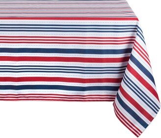 Patriotic Stripe Outdoor Tablecloth 60 x 84