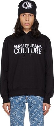 Black Embroidered Hoodie-AB