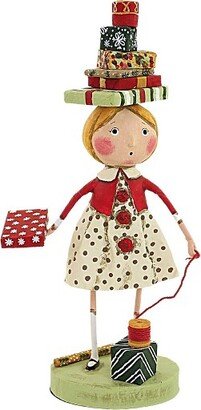 Lori Mitchell Wrappings And Ribbons - One Figurine 8.0 Inches - Christmas Presents - 14463 - Polyresin - Red