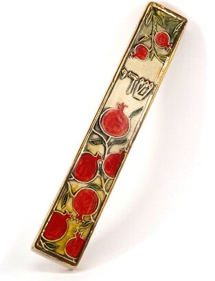 Mezuzah Case Israel Pomegranate. Ceramic Hand Made