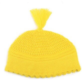 Nua Yerushalmi Kippah Yellow Medium