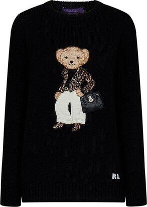 Bear Motif Crewneck Jumper-AA