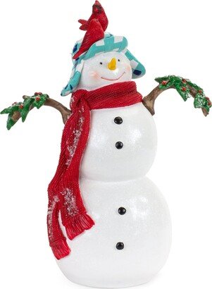 Snowman w/Cardinals - 6.25L x 5W x 12.5H