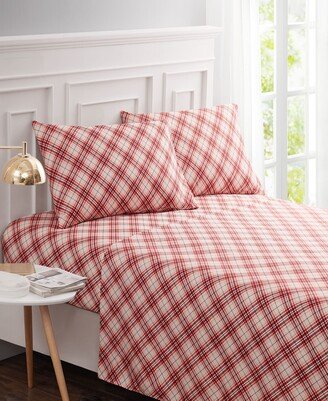 Harper Lane Lodge Plaid 4 Piece Sheet Set, Queen