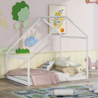 AOOLIVE Wooden Full Size House Bed