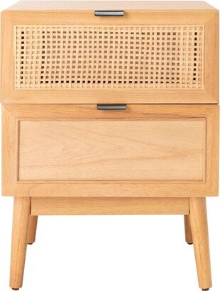 Baisley 2 Drawer Rattan Nightstand - Natural