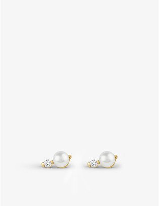 Womens 14K Yellow Gold Dinny Hall Shuga 14ct Yellow-gold, Pearl and Diamond Earrings