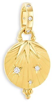 18K Yellow Gold Celestial Diamond Armor Pendant