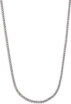 Diamond Crown Set Tennis Necklace in 14K White Gold, 6.0 ct. t.w. - 100% Exclusive