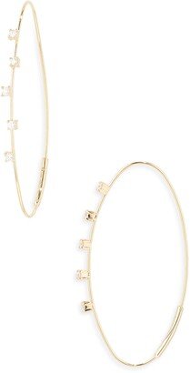 Small Solo Magic Diamond Endless Hoop Earrings