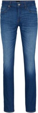 Slim-fit jeans in super-soft blue Italian denim