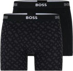 Two-pack of boxer briefs with logo waistbands