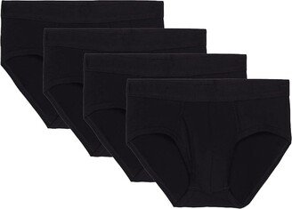 Brief 4-Pack (Black) Men's Underwear