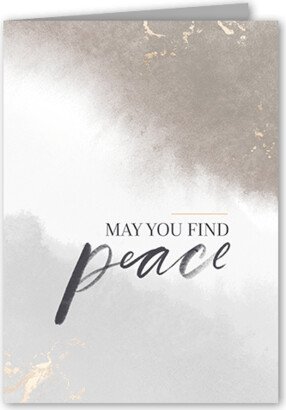 Sympathy Cards: Finding Peace Sympathy Card, Beige, 5X7, Matte, Folded Smooth Cardstock, Square