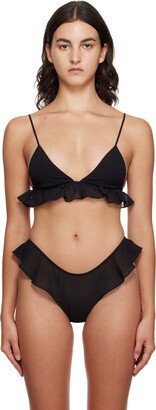 Black Flutter Bra