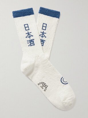 Rostersox Sake Ribbed Jacquard-Knit Cotton Socks