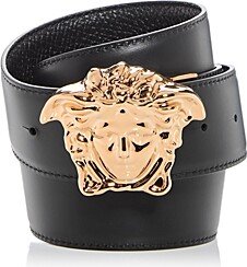 Men's Medusa Buckle Leather Belt