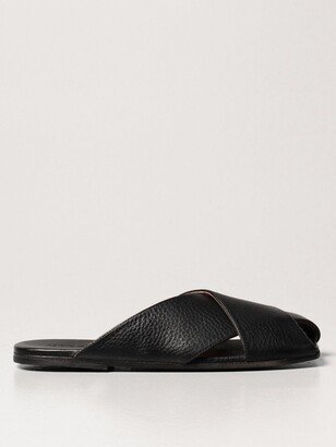 Spatola sandals in dry milled leather