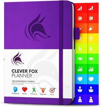 Undated Planner Weekly 8.5x5.75 Purple - Clever Fox