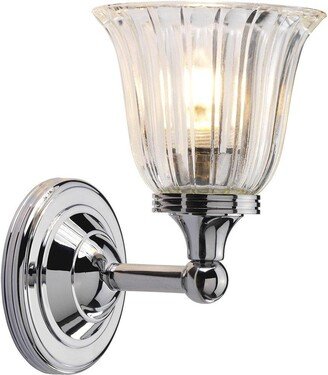 Netlighting Austen 1 Light Bathroom Wall Light Polished Chrome IP44 G9-AB