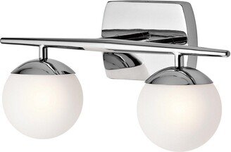 Netlighting Jasper 2 Light Bathroom Wall Light Polished Chrome IP44 G9