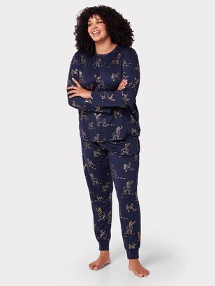 Chelsea Peers Curve Foil Deer Print Pyjama Set