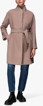 Clara Funnel Neck Wool Blend Coat