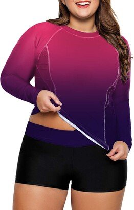 LALAGEN Women's Long Sleeve Sun Protection Rashguard Swimwear Athletic Tankini