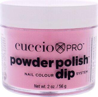 Pro Powder Polish Nail Colour Dip System - Bright Pink with Gold Mica by Cuccio Colour for Women - 1.6 oz Nail Powder