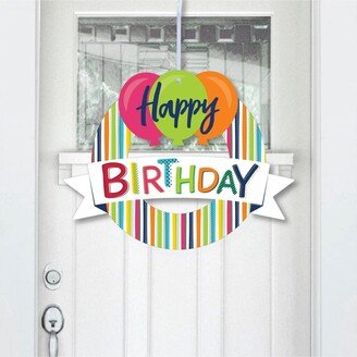 Big Dot Of Happiness Cheerful Happy Birthday - Outdoor Colorful Birthday Decor - Front Door Wreath