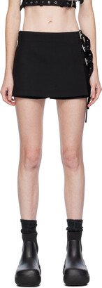 Black Buckled Mini Skort