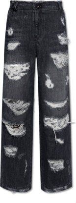 Jeans With Vintage Effect Unisex - Black