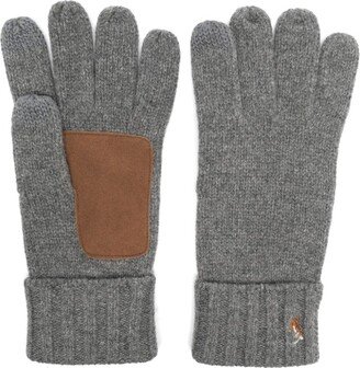 Polo Pony-embroidered wool gloves