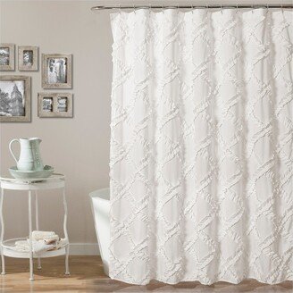 Shower Curtain Ruffle Diamond